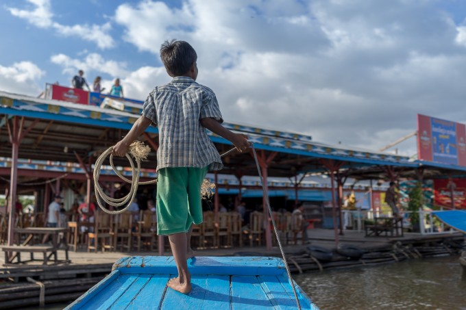 Cambodia Boat Kid