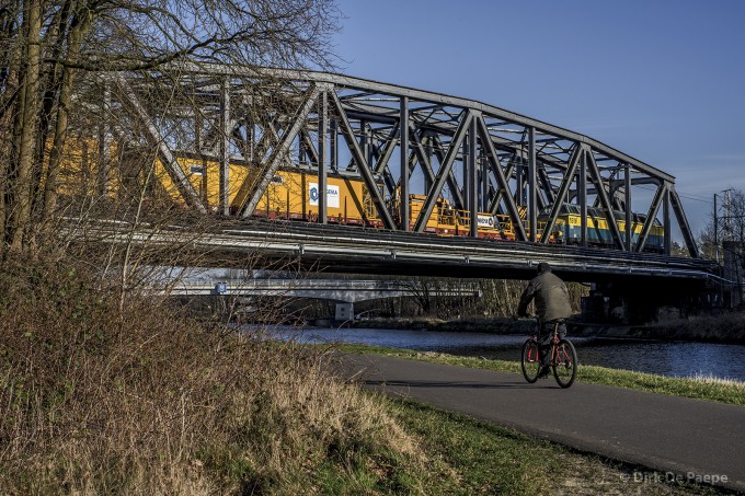 Train and bicycle