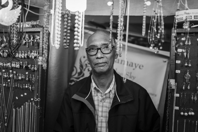 Man in jewelery shop