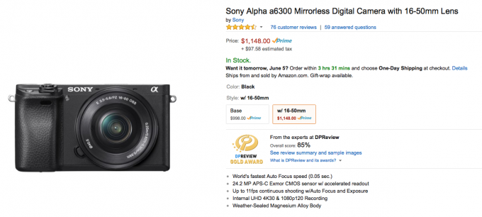 sony a6300 details