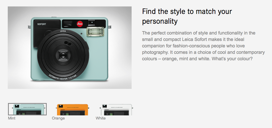 The new Leica Instant Camera confirmed..meet the SOFORT | Steve