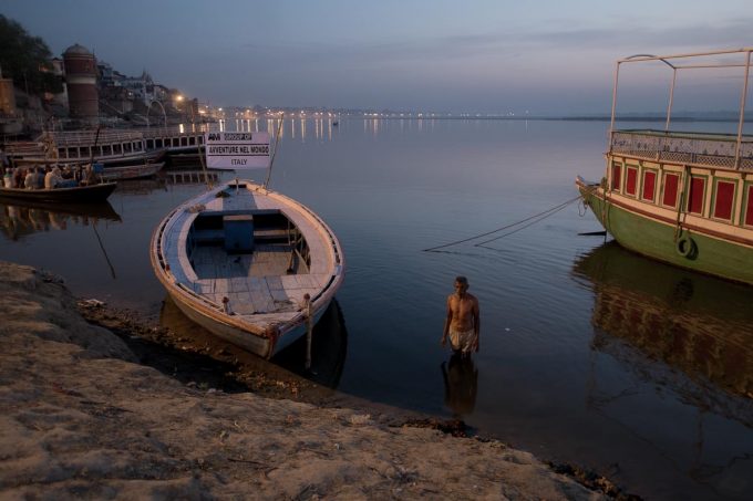 Varanasi, the boat and the man.