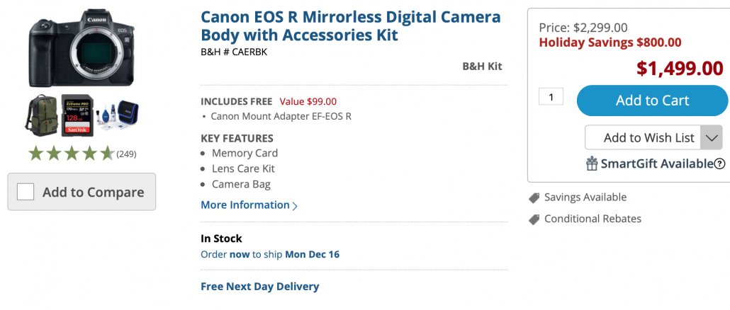 canon 5d mark iv black friday