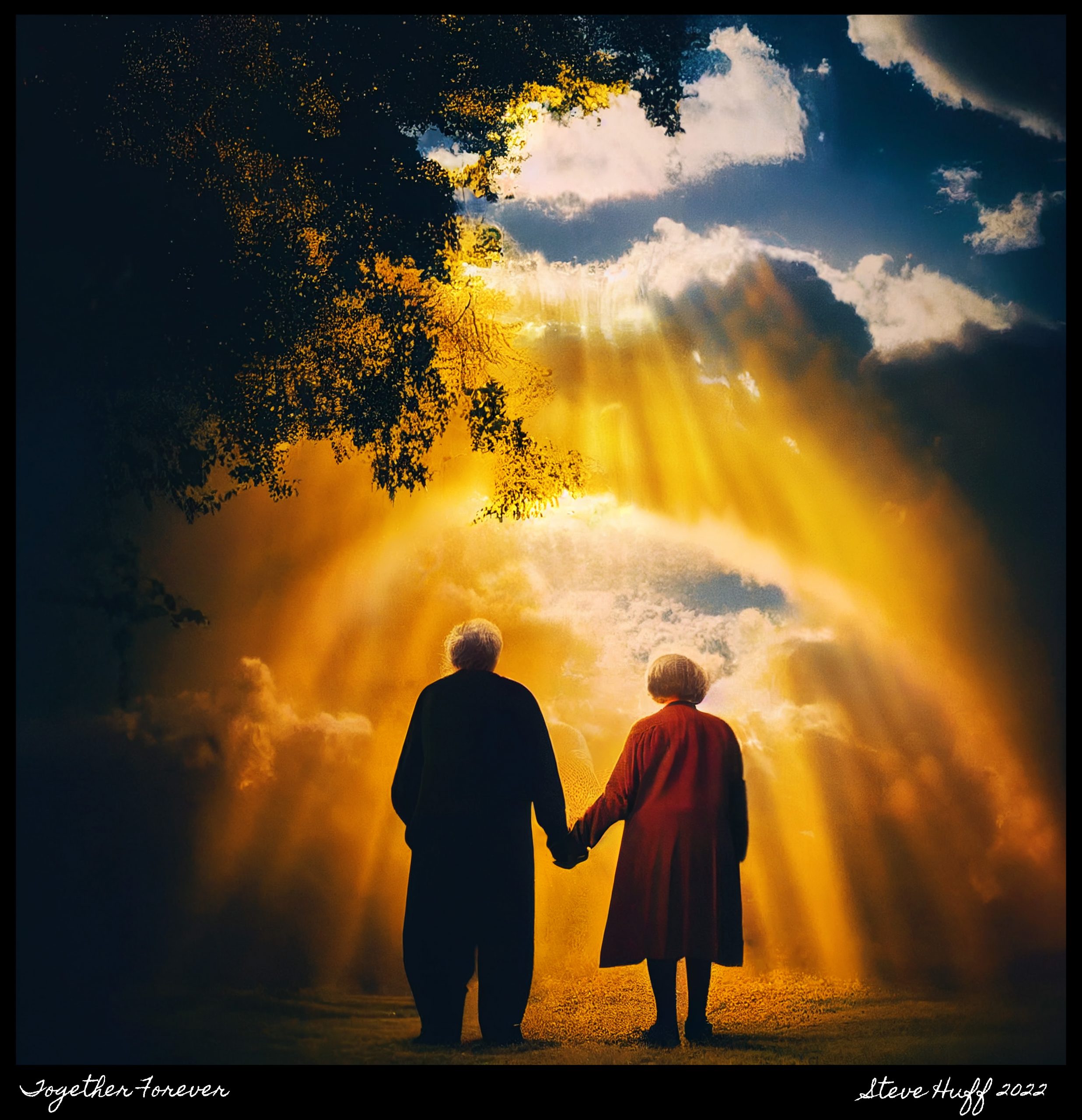 SteveALArt_an_elderly_couple_enter_heavens_gate_holding_hands_a_11df5cb3-074c-4846-b3d9-7115e4beae4b