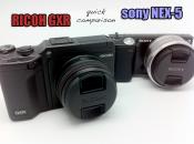 Just for fun! Quick Comparison: Ricoh GXR vs Sony NEX-5