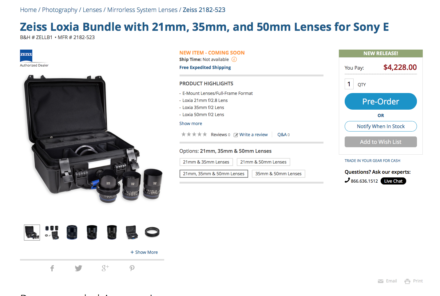 Awesomness: Zeiss Loxia Kit Bundle for Sony E Mount… | HiFi Huff